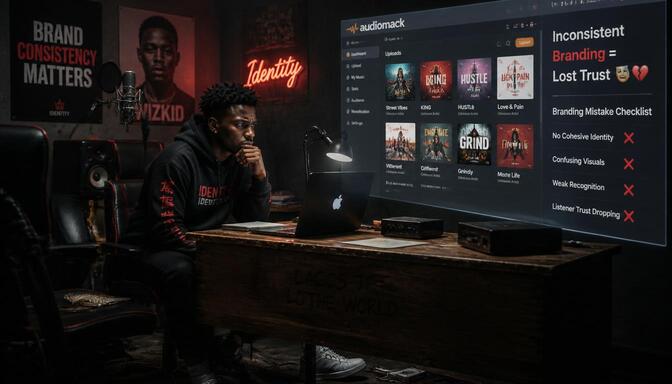 Artist with inconsistent branding.