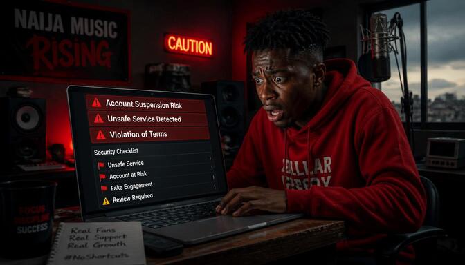 Nigerian artist worried about account harm.
