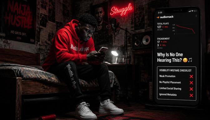 Frustrated artist with low Audiomack plays