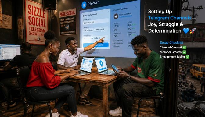 Nigerian youths setting up Telegram channel