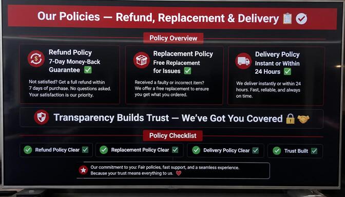 Buyer Account Transparent policies