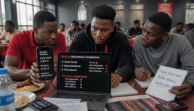 Nigerian student comparing sites like Panel.ng in Nigeria