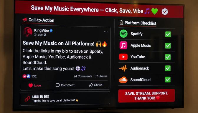 CTA screenshot for Saving Music