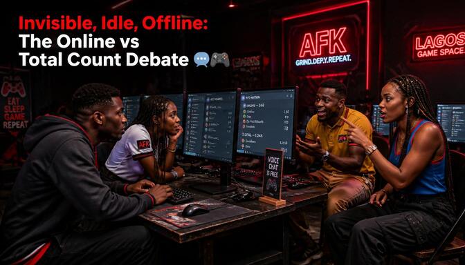 Naija friends checking Discord online vs total count