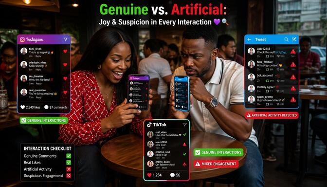 Nigerians analyzing engagement quality.