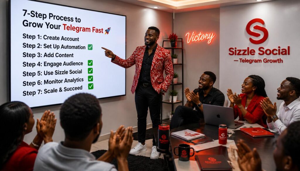 Nigerian entrepreneur smiling with phone