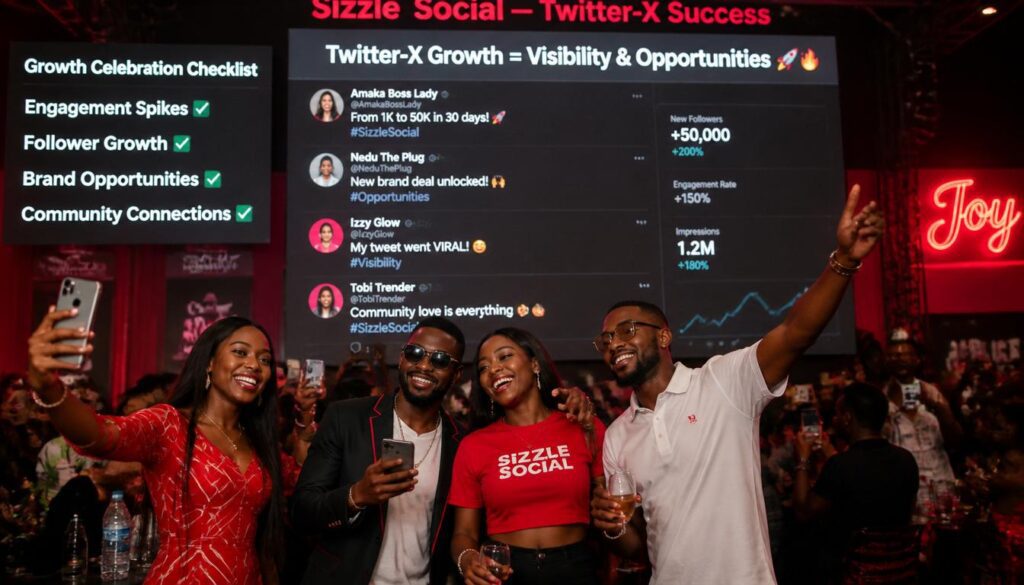 Nigerians celebrating Twitter success