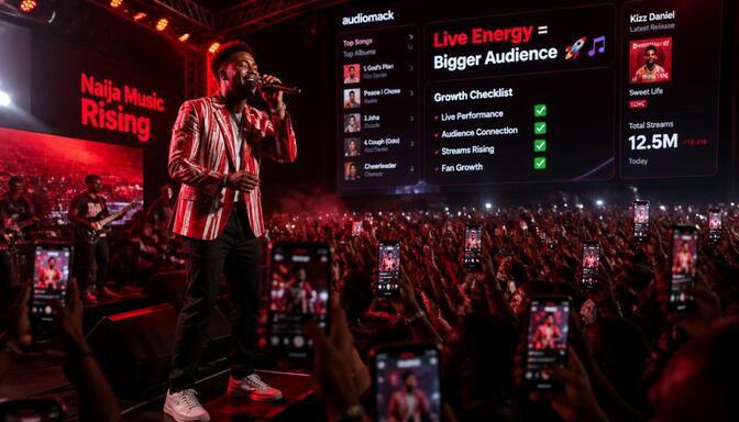 Naija artist performing live for fans