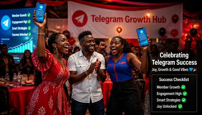 Nigerians celebrating Telegram success