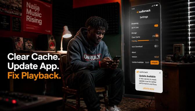 Nigerian artist clearing app cache