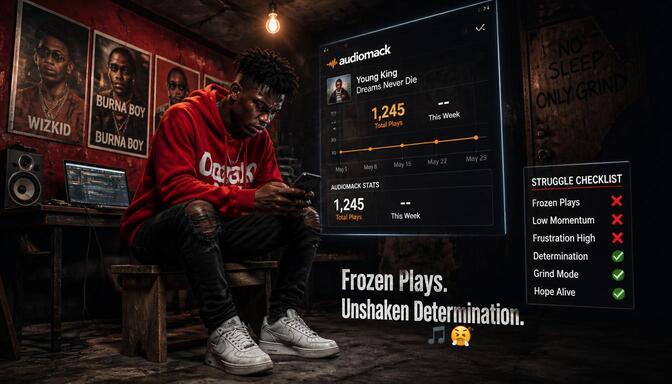 Nigerian artist frustrated with frozen Audiomack play count