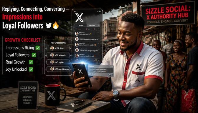 Nigerian entrepreneur engaging followers