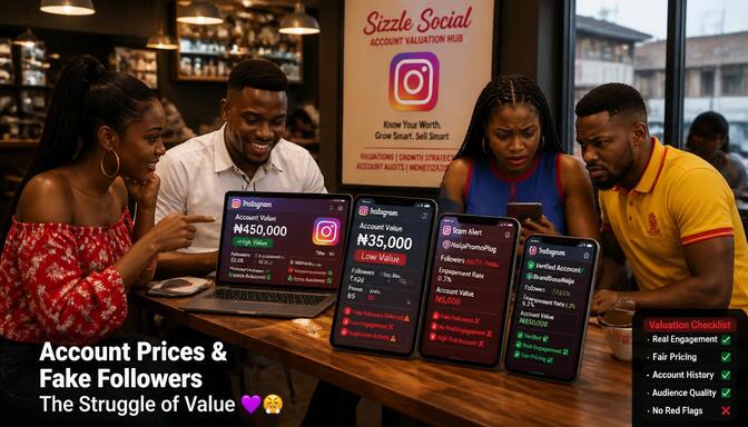 Instagram account price ranges explained in Nigeria