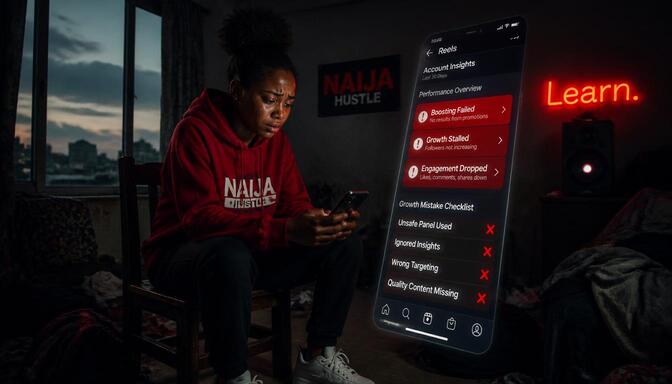 Naija influencer upset checking phone
