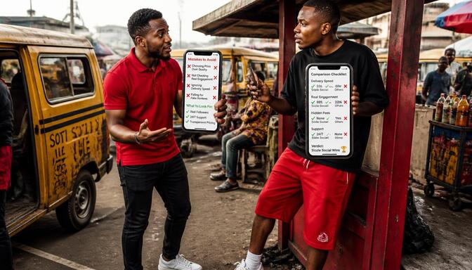 Nigerians discussing mistakes at kekenapep stop