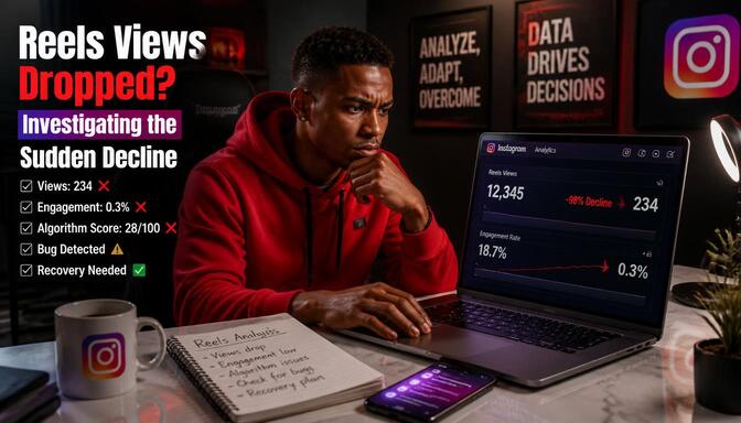 Analyzing drop in Reels views