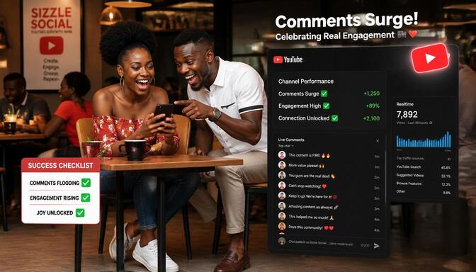 Nigerian creators celebrating YouTube engagement