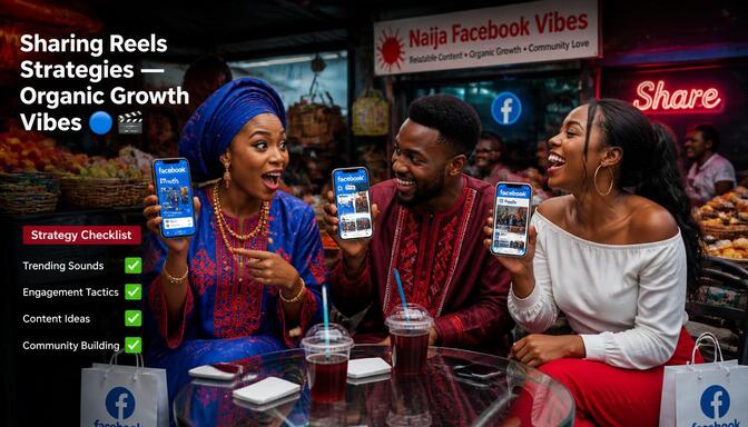 Naija friends sharing Facebook Reels