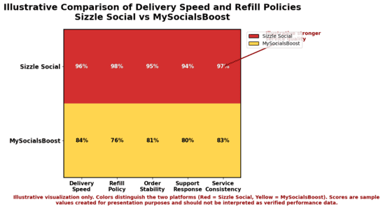 Heatmap showing delivery speed differences
