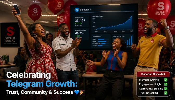 Safe Telegram channel growth with Sizzle Social