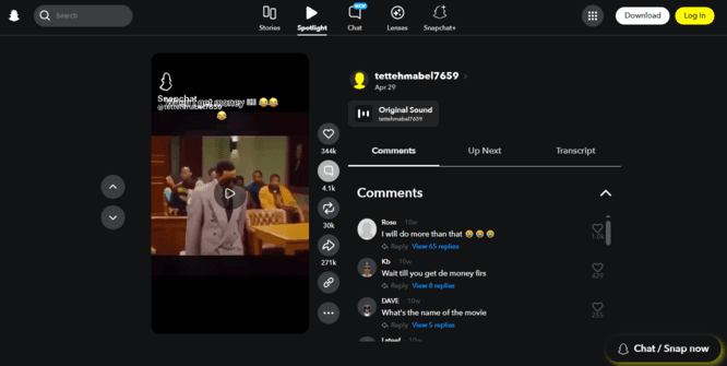 Snapchat Spotlight growth in Nigeria
