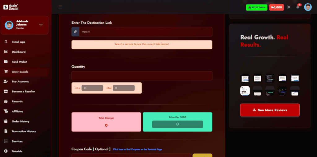Nigerian creator submitting channel link