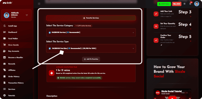 Boosting content via Sizzle Social.