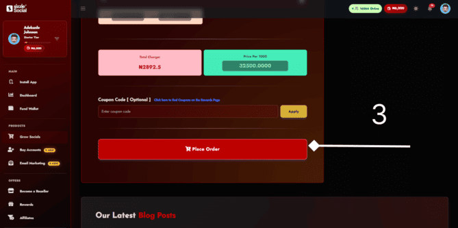 Secure payment for Audiomack promotion