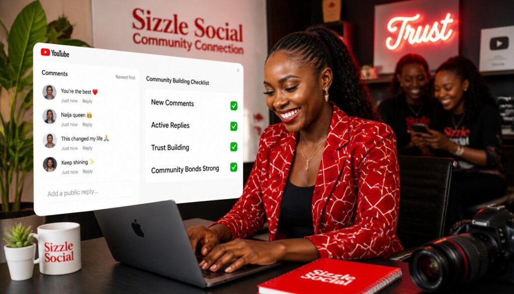 Nigerian creator replying to comments