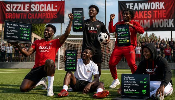 Nigerian creators at football pitch