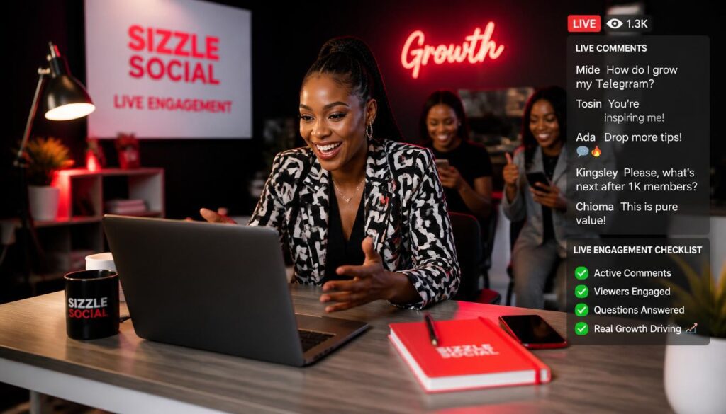 Nigerian influencer engaging audience.
