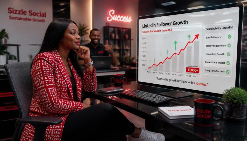 Chart of sustainable LinkedIn growth