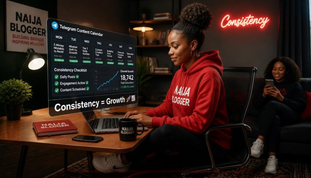 Nigerian blogger posting updates.