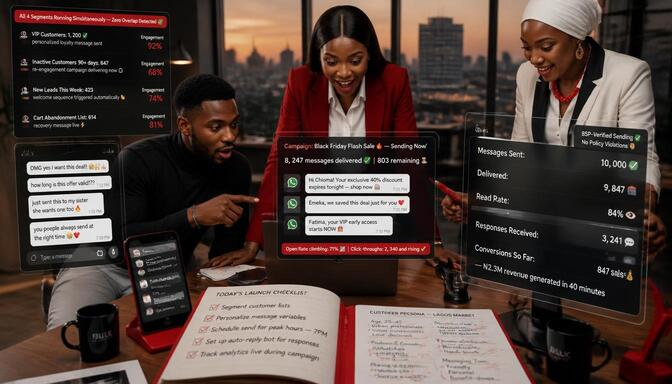 Nigerian SMEs sending bulk messages.