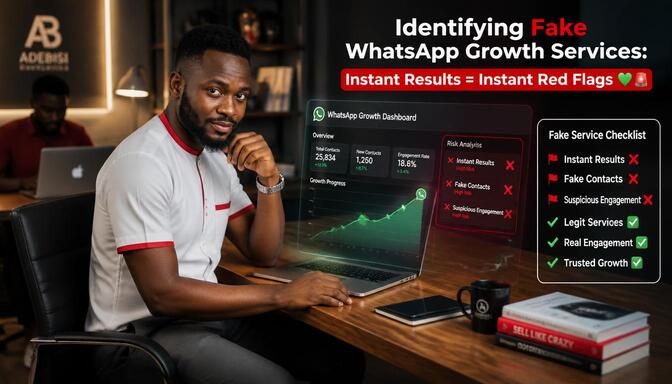 Nigerian startup founder spotting WhatsApp growth red flags