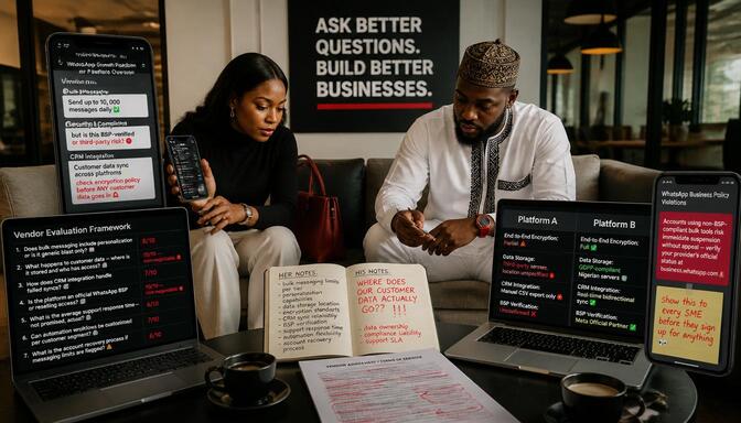 Nigerian entrepreneurs in discussion.