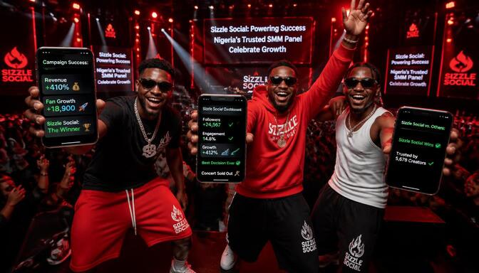 Photo-style image of influencers at a live concert