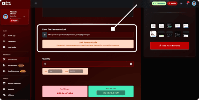 Secure order placement on Sizzle Social