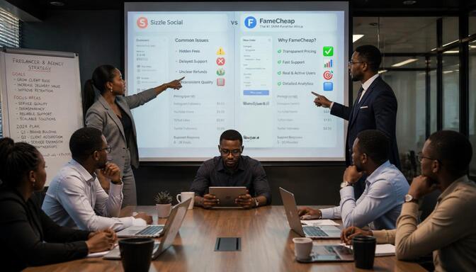 Freelancers comparing SMM panel options in Nigeria