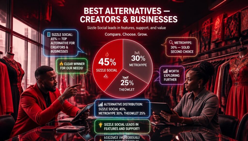 Metrohype alternatives Nigerian businesses pie chart.