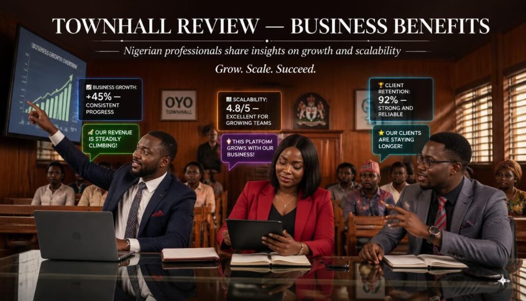Histogram showing business benefits