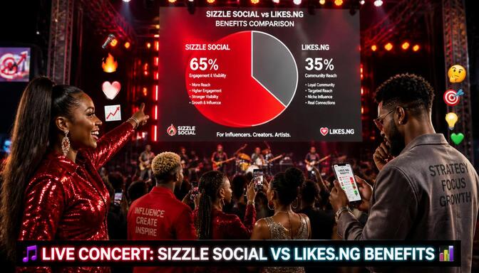 Nigerian live concert showing pie chart of creator benefits
