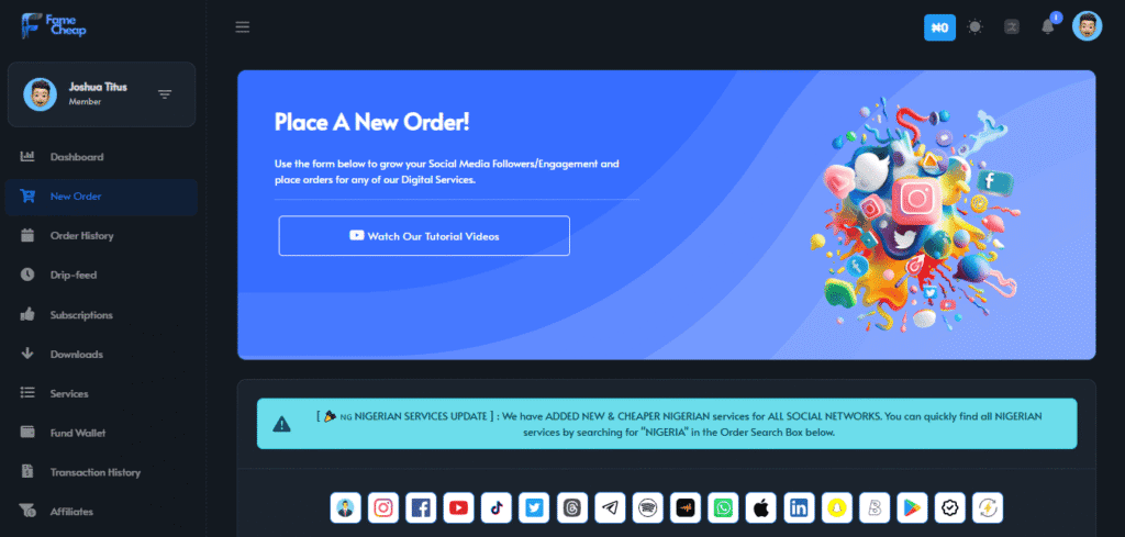 Famecheap ordering experience Nigeria.