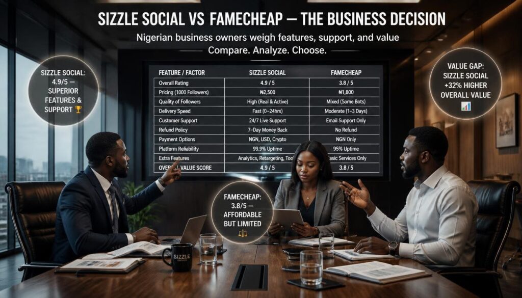 Sizzle Social vs Famecheap Nigeria