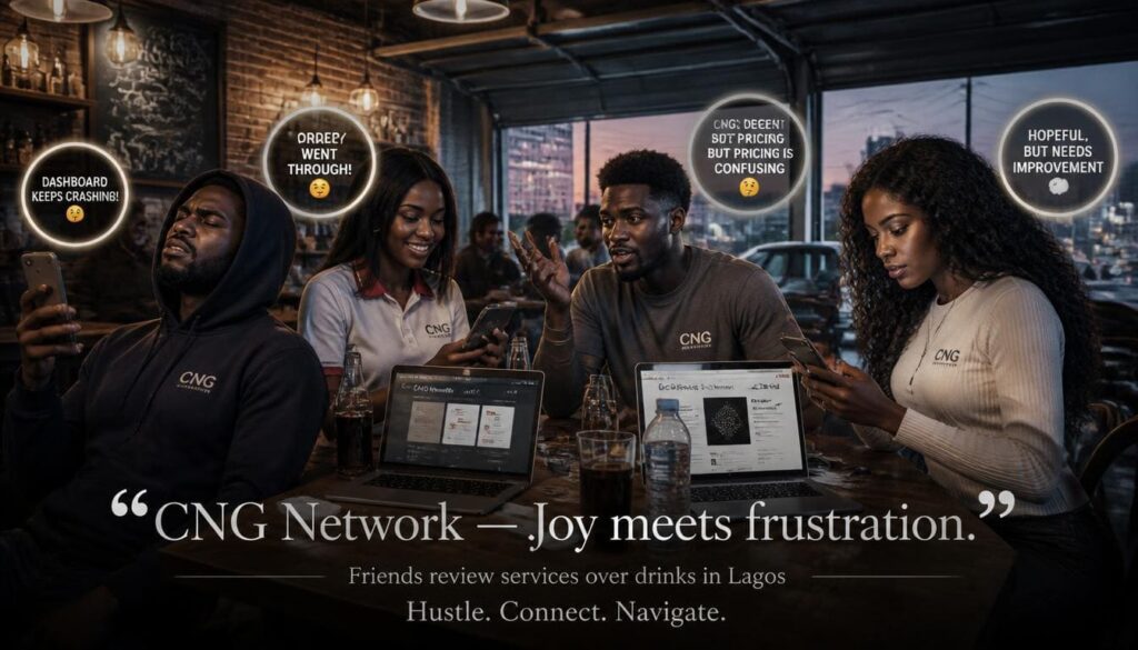 CNG Network customer review Nigeria dashboard and services