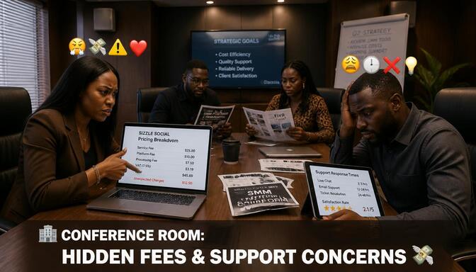 SMM panel comparison Nigeria with conference room setting