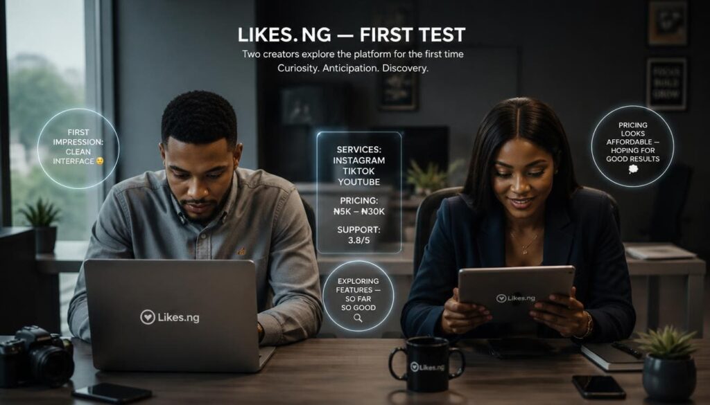 Likes.ng review Nigeria showing creators and businesses testing platform