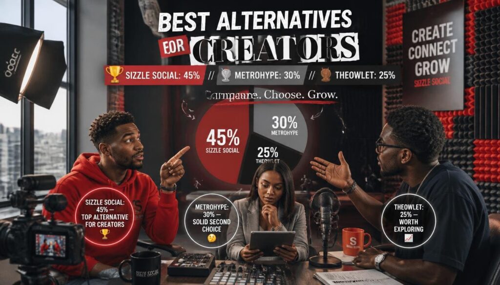 Pie chart Likes.ng alternatives creators Nigeria.