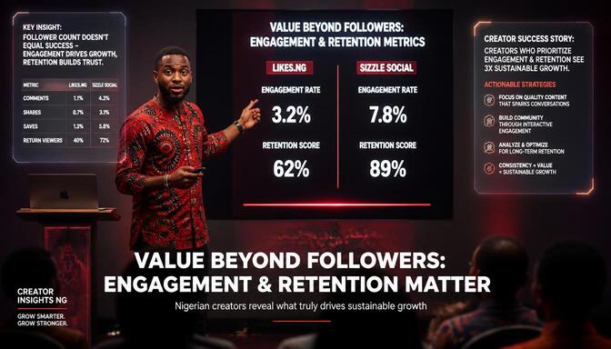 Nigerian creators comparing follower counts and value