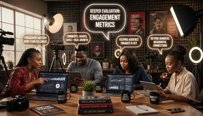 Nigerian creators in studio discussing engagement